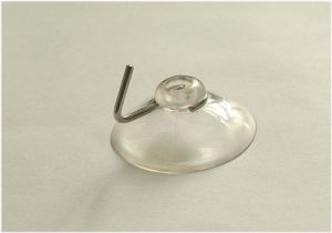 Suction cup with metal hook - set